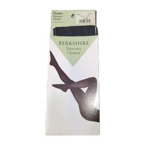 Berkshire Shimmers Opaque Control Top Tights Steel 4643 Queen Plus 1X-2X